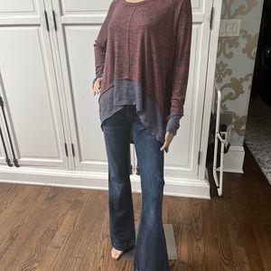 Long sleeved, oversized, free people top. women’s Med.